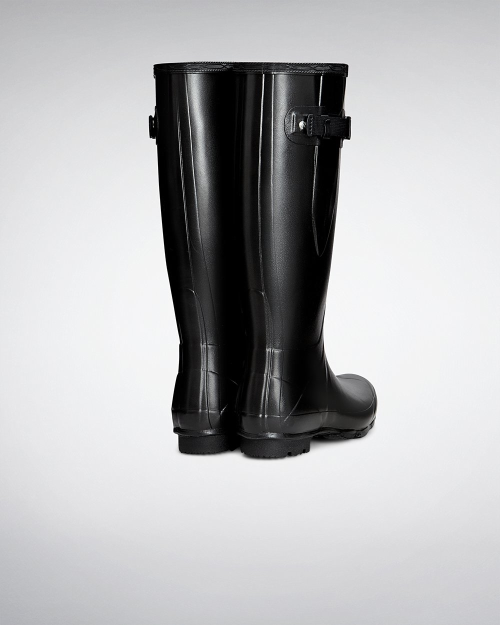 Hunter Mujer Norris Field Side Adjustable - Botas de Lluvia Negras - 987-PQTKVU